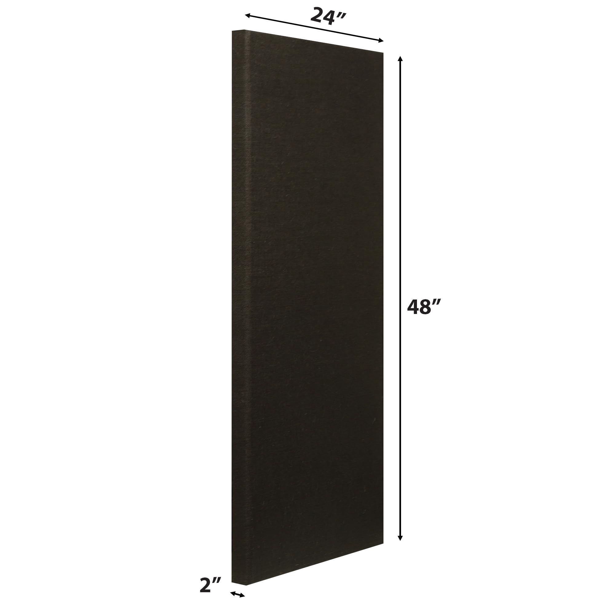 ATS Acoustics 24x48x2 Inch Black Beveled Edge Acoustic Panels - Sound Absorbing Noise Dampening Wall Treatment for Home Studios, Offices & Theaters