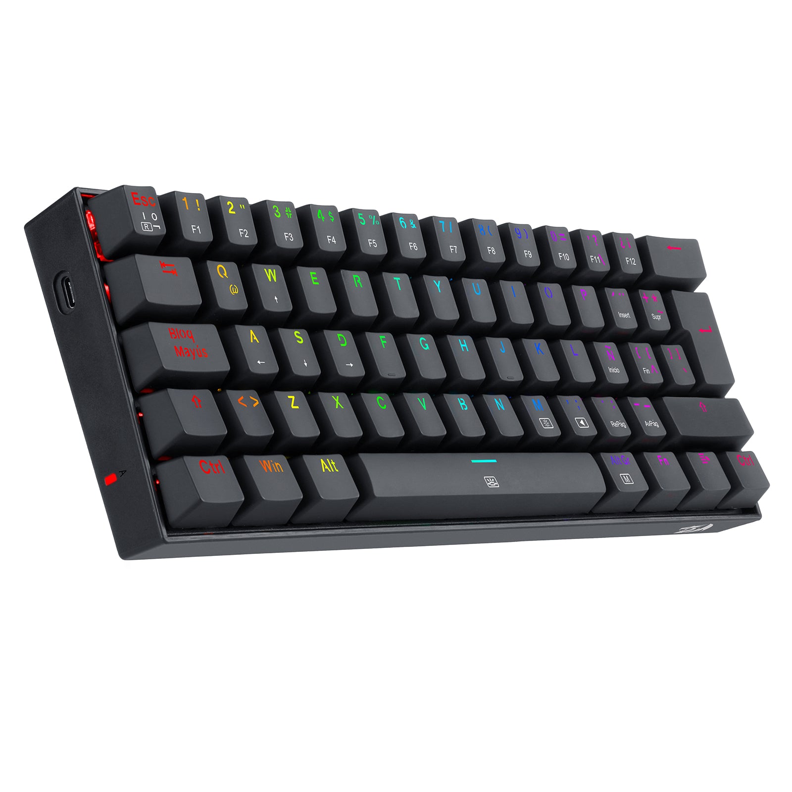 Redragon DRAGONBORN K630 RGB Mechanical Gaming Keyboard with Red Switches - 60% Compact Wired Keyboard for PC Gamers, Typists & Programmers - Perfect for Esports, Office Work & Coding