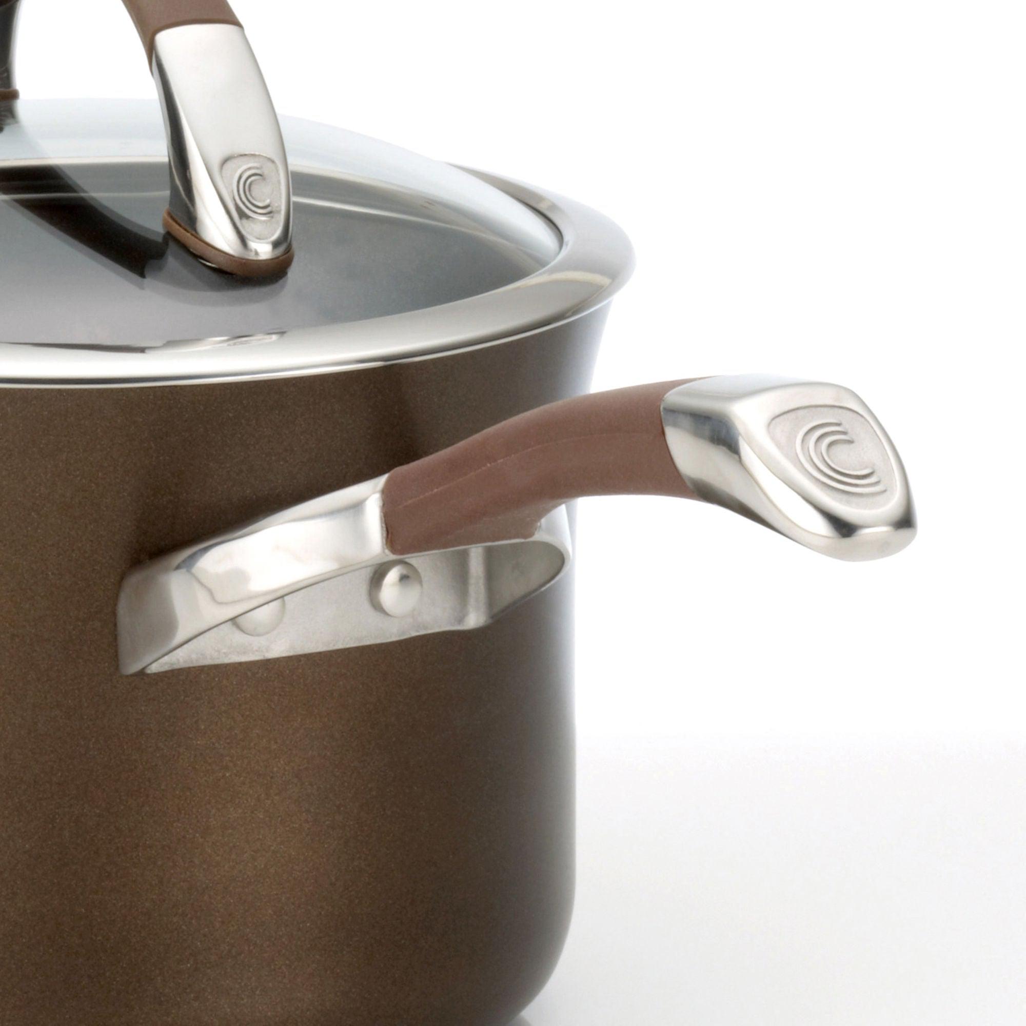3.5 Quart Nonstick Straining Saucepan with Lid - Pasta & Soup Pot for Easy Cooking & Draining - Perfect for Pasta, Soups, and Stews - Ideal for Home Kitchen & Camping