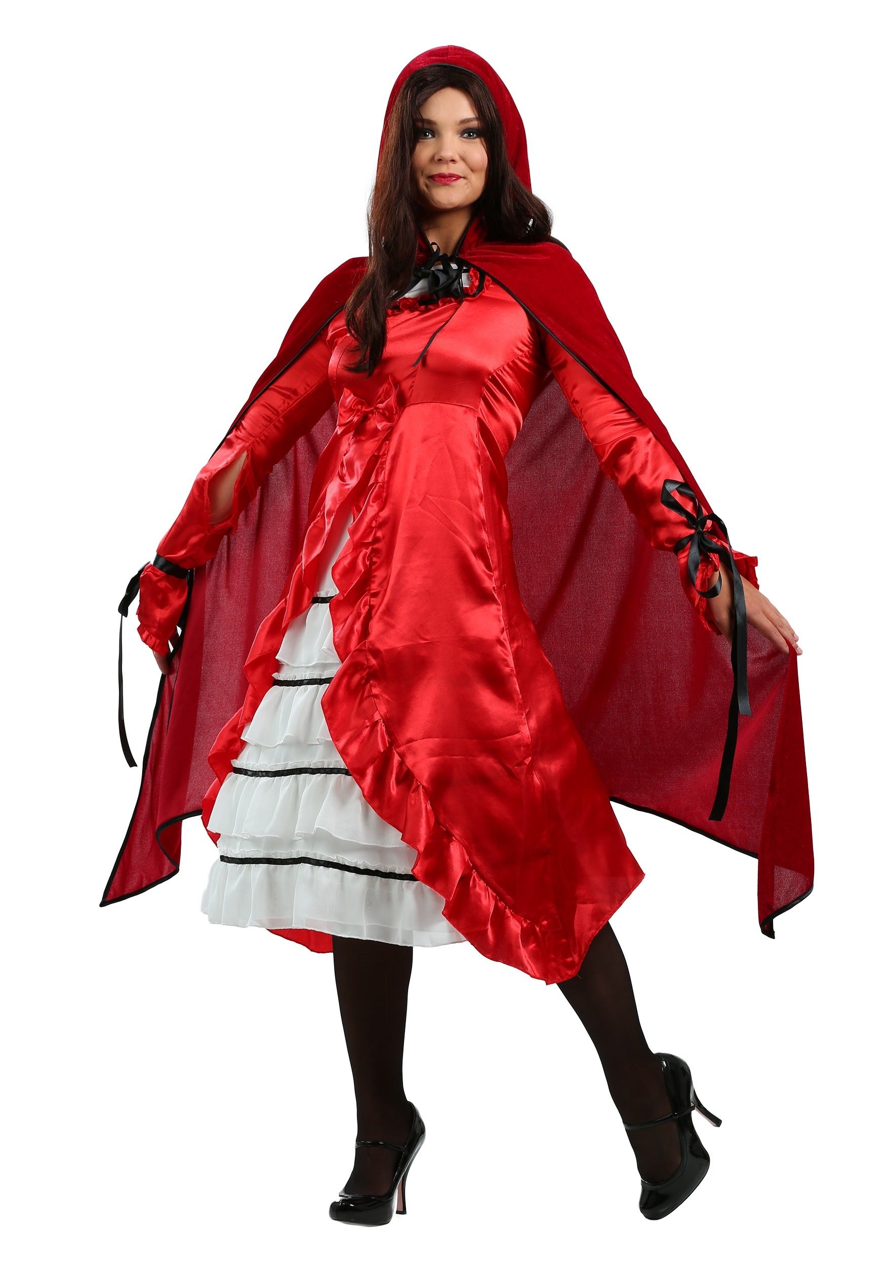 Women's Fairytale Red Riding Hood Costume - Halloween, Cosplay & Dress-Up Party Outfit - Perfect for Halloween Costumes, Cosplay Events & Themed Parties