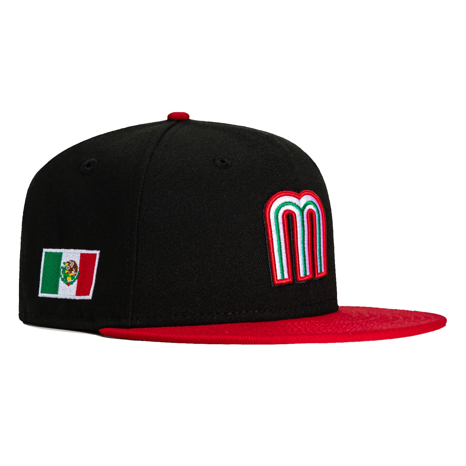 New Era 59Fifty Mexico World Baseball Classic Snapback Hat - Black & Red Adjustable Baseball Cap for Men & Women - Perfect for Baseball Games, Sports Events & Streetwear Fashion