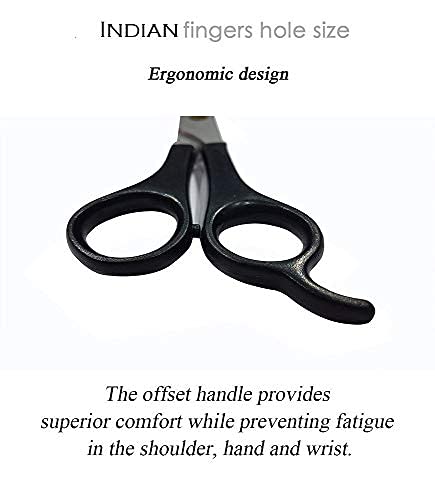 Professional Handheld Salon Mirror & Hair Comb Set - Free Hair Cutting Scissors Included (Brown/Black, 40g) - Perfect for Barbers, Stylists & Home Haircuts