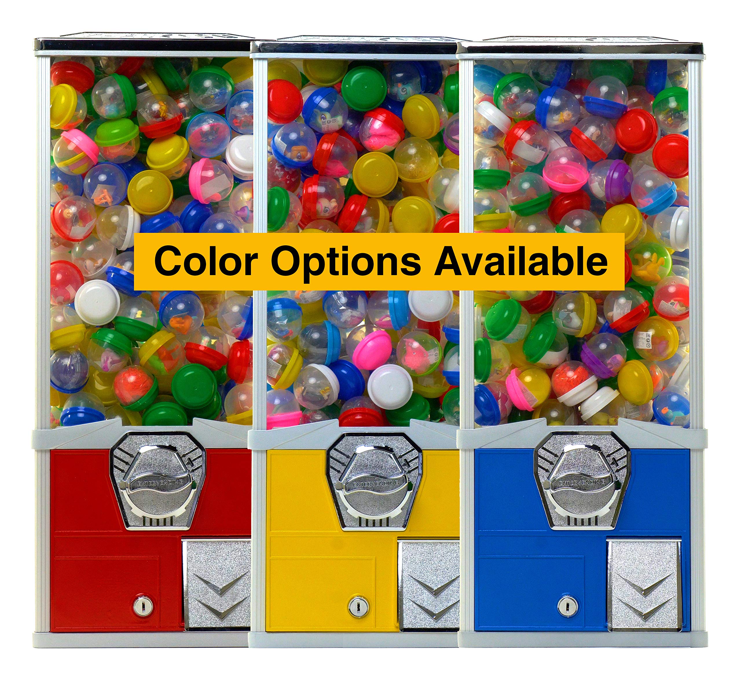 Commercial Vending Machine for 2 Inch Round Capsules - Prize & Gumball Dispenser with Big Capsule Capacity - Blue | Perfect for Arcades, Malls, and Retail Stores