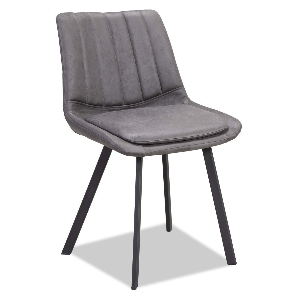 Premium Charcoal Side Chairs Set of 2 - Modern Dining Room Chairs for Kitchen, Living Room & Office (Open Box)