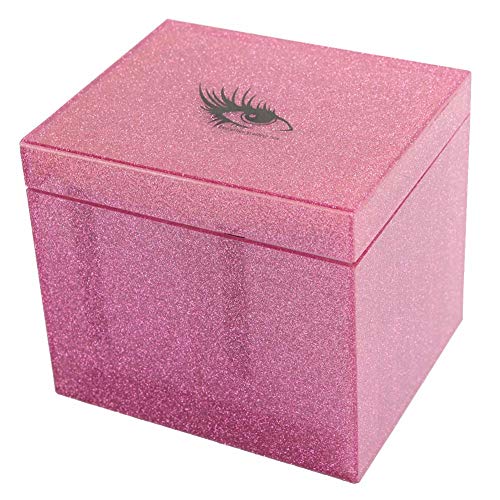 Eyelash Storage Case with Drawer Design - False Eyelash Organizer Box for Lash Extensions (Pink) - Perfect for Salon Professionals & Home Makeup Storage
