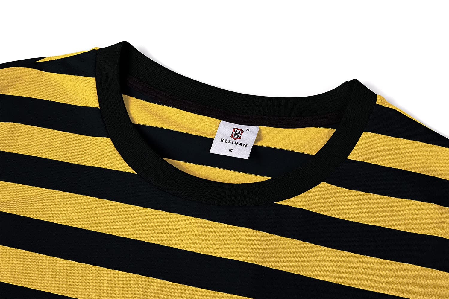 KESIHAN Men's Casual Striped Crewneck Long Sleeve T-Shirt - Comfortable Basic Tee for Work & Daily Wear | Perfect Office, Weekend & Casual Outfit