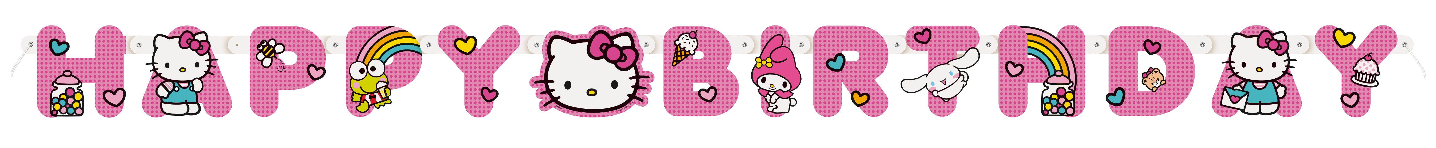 Large Hello Kitty & Friends Joint Banner - Perfect for Birthday Parties, Baby Showers & Room Decor