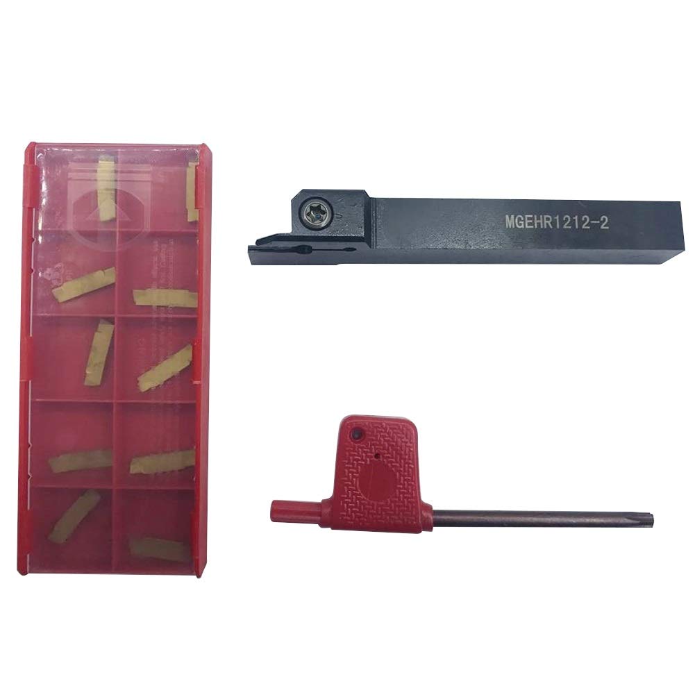 High Precision Boring Bar Lathe Tool Set with 10pcs MGMN200-G Inserts & Wrench - CNC Turning Tools for Metalworking (H99F) - Perfect for Lathe Machining, Metal Cutting & Industrial Manufacturing