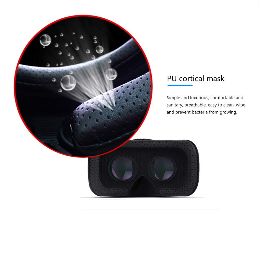 HD Virtual Reality Headset with Controller & Gamepad - 3D VR Glasses Compatible with iPhone, Android, iOS Devices for Movies, Gaming & TV Shows | Perfect for Home Entertainment & Immersive VR Experiences