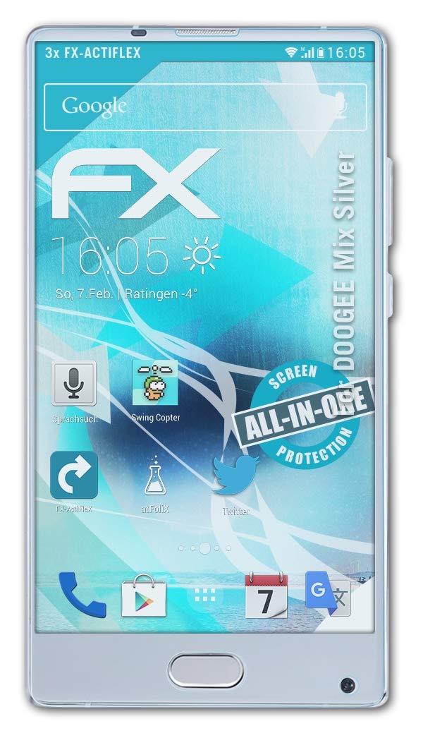 Doogee Mix Screen Protector - 3 Pack Ultra Clear Flexible Film, Anti-Scratch HD Screen Protector for Doogee Mix Silver | Perfect for Daily Use, Gaming, and Outdoor Activities