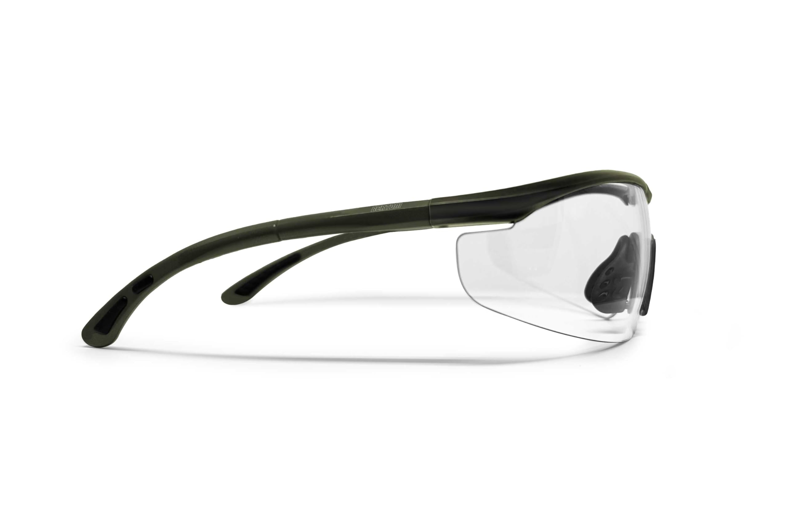 Bertoni SH898 Tactical Shooting Glasses - 4 Interchangeable Anti-Fog Lenses with Carrying Case | Protective Safety Eyewear for Trap Shooting, Hunting & Outdoor Sports