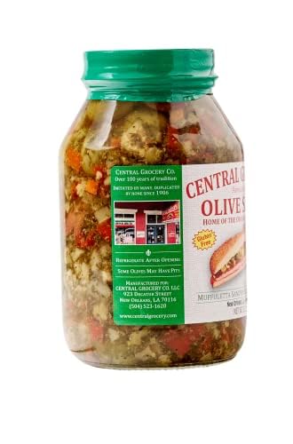 Central Grocery Olive Salad 32 oz (4 Pack) - Premium Italian Olive Mix for Sandwiches, Salads & Charcuterie Boards - Perfect for Muffulettas & Antipasto Platters