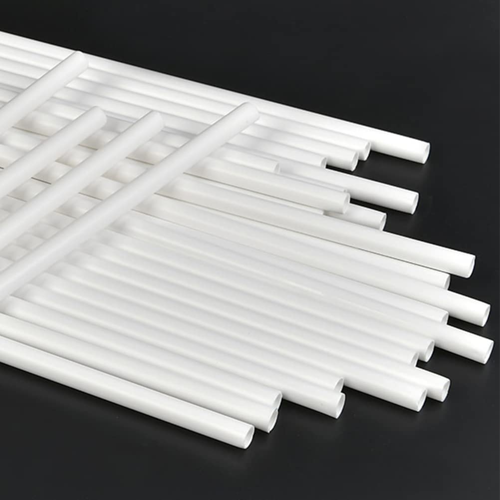 BUYGOO 50Pcs 12-Inch White Plastic Cake Dowels for Tiered Wedding Cakes - Sturdy Cake Supports for Stacking and Supporting Multi-Layer Cakes - Perfect for Wedding, Birthday, and Special Event Cake Decorating