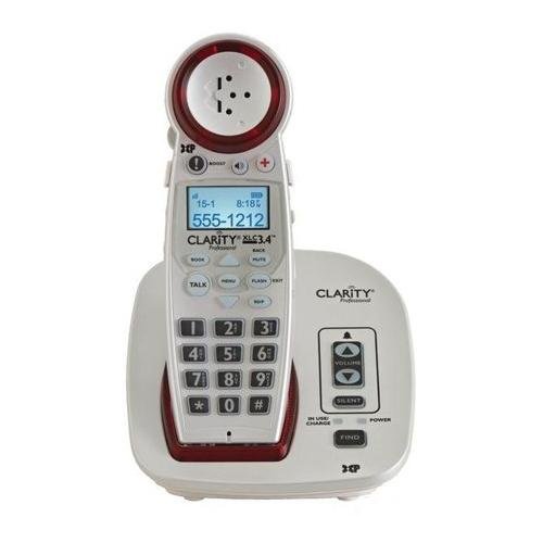 Clarity XLC3.4+ Cordless Phone for Severe Hearing Loss - Amplified Handset with 2 XLC3.6+ Headsets | Ideal for Seniors & Hearing Impaired at Home or Office