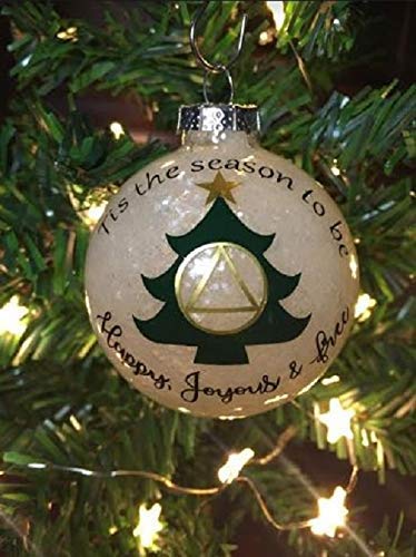 AA Ornament - Inspirational Sobriety Gift for Alcoholics Anonymous - Perfect for Recovery Milestones, Christmas Tree Decor & Support Group Celebrations