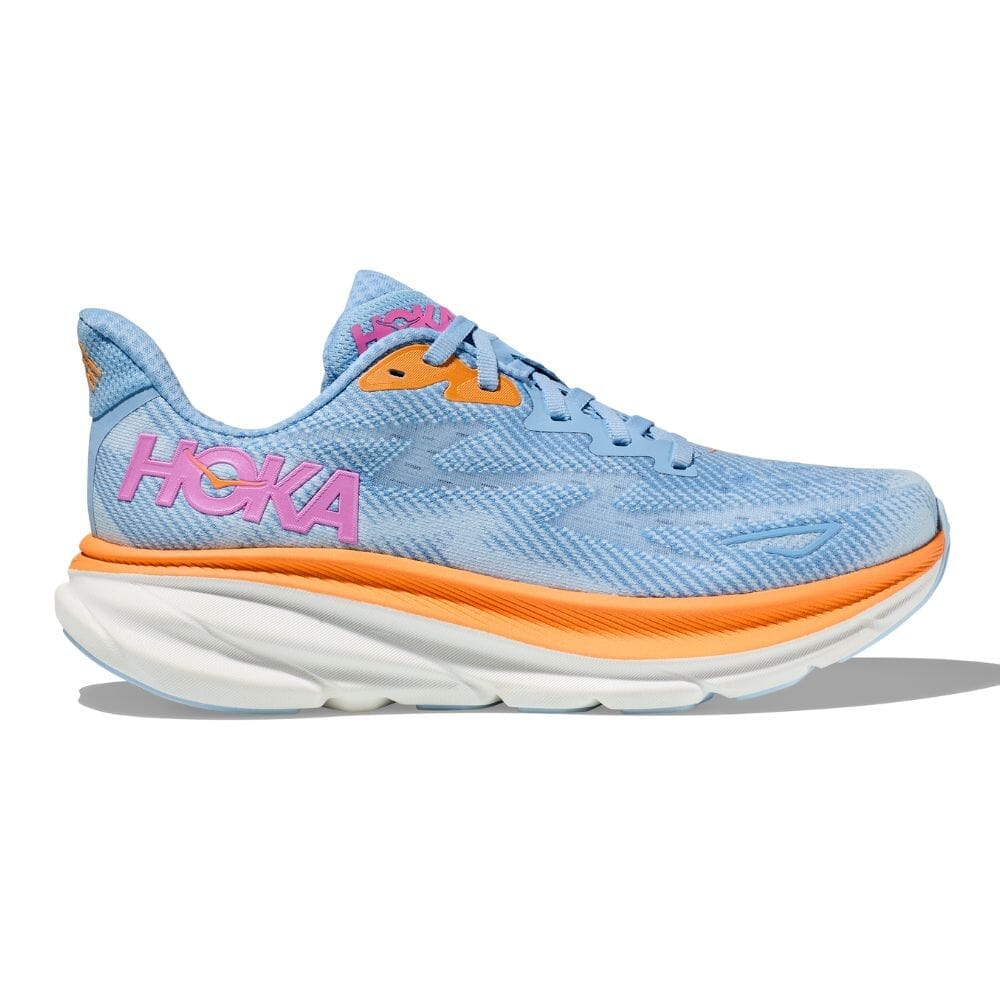 Hoka Women's Clifton 9 Wide Running Shoes - Lightweight Cushioned Sneakers for Road Running, Jogging & Walking - Comfortable Athletic Shoes for Women with Arch Support