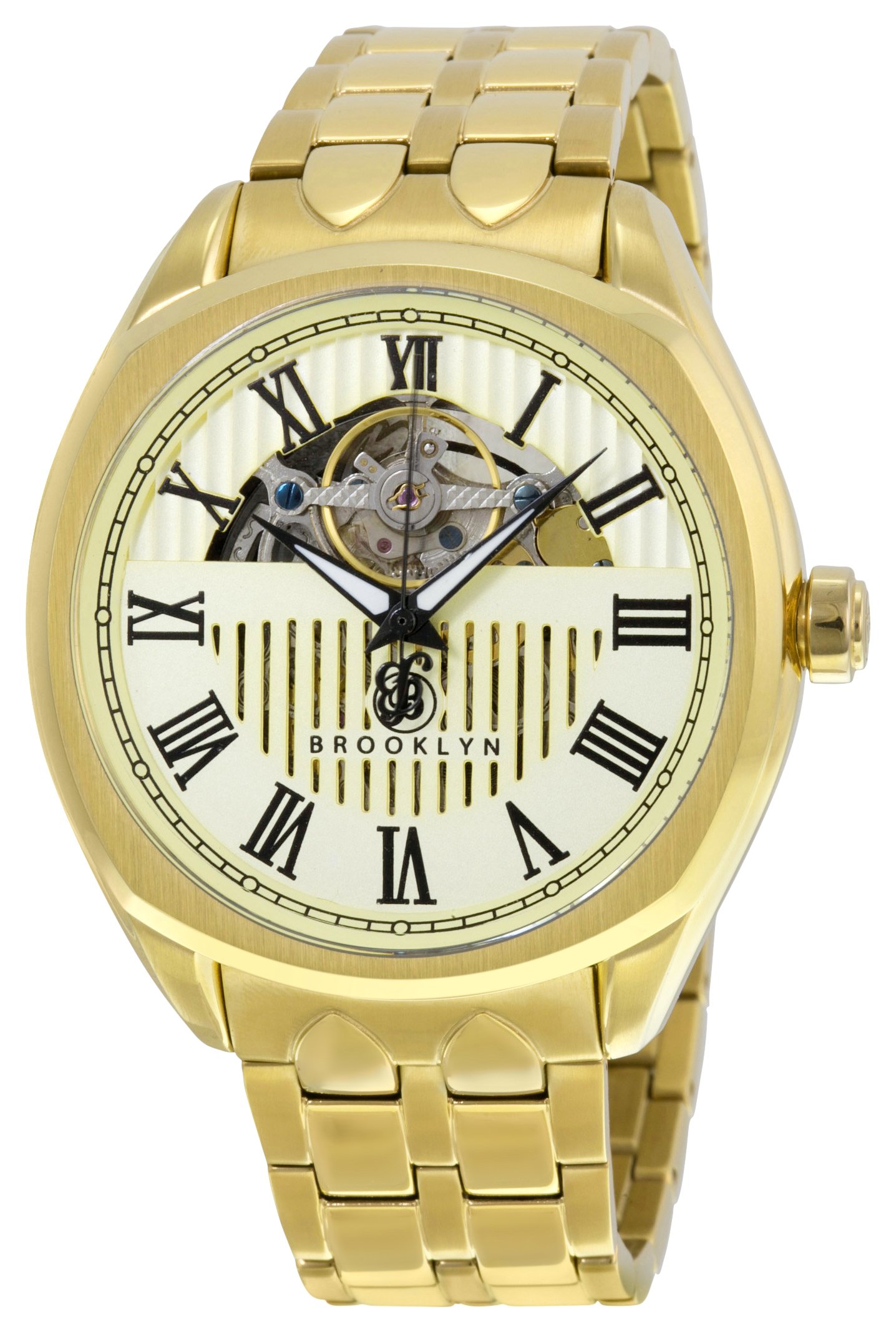 Brooklyn Dunham Skeleton Automatic Watch for Men - Ivory Dial - Luxury Mechanical Timepiece - Perfect for Business, Formal Events & Gift Giving