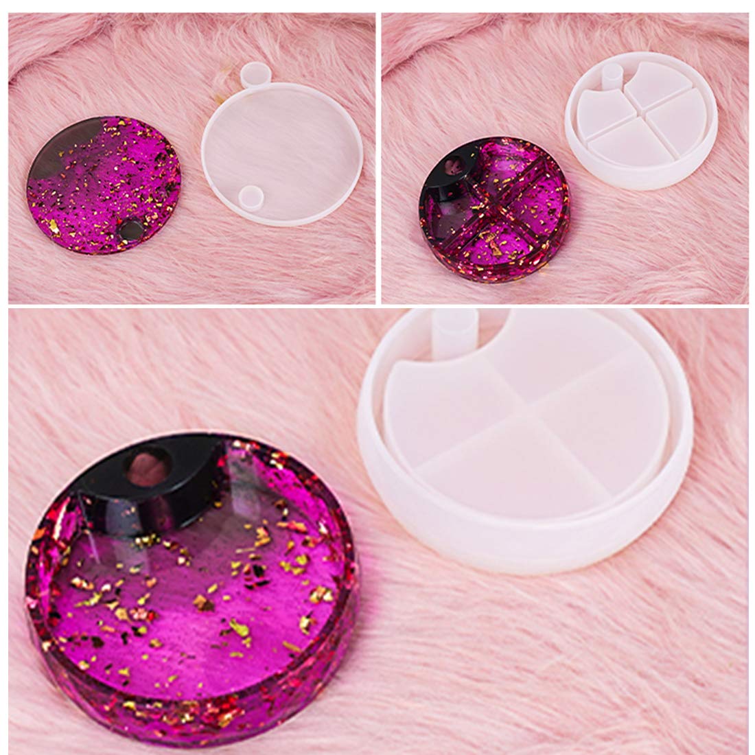 FineInno Rotating Resin Box Molds - Round Multi-Tiered Silicone Jewelry Box Molds for DIY Resin Casting, Jewelry Organizer & Storage - Perfect for Handmade Jewelry, Gift Boxes & Home Decor