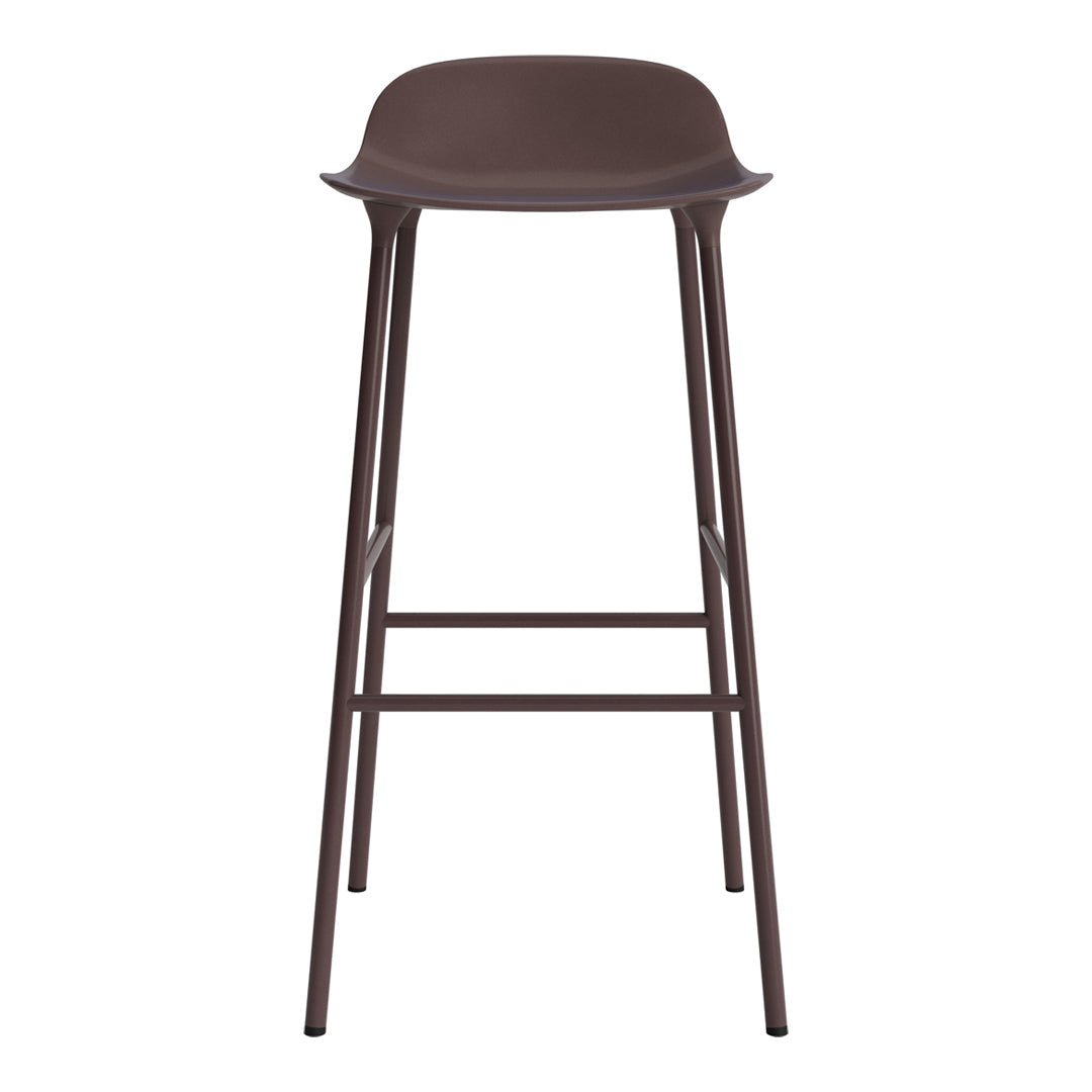 Modern Metal Bar Stools with Form Design - Adjustable Height Counter Stools for Kitchen, Dining & Home Bar - Industrial Style Seating for Restaurants & Cafes