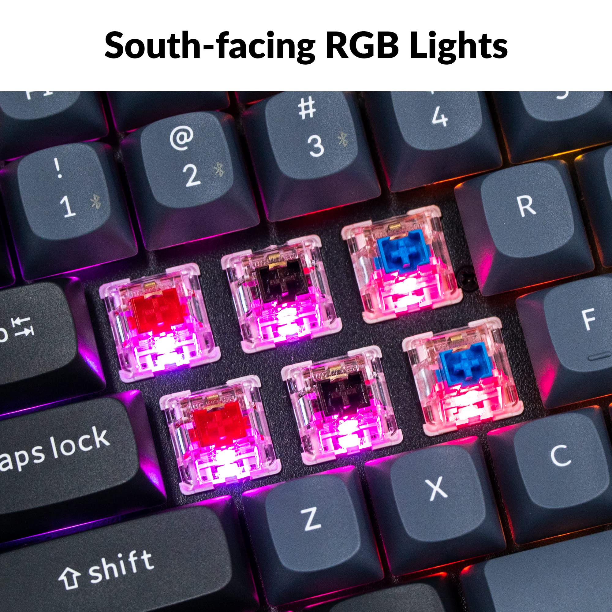 Keychron K2 Pro Wireless & Wired RGB Custom Mechanical Keyboard with Hot-Swappable K Pro Red Switches | QMK/VIA Programmable Macros | 75% Compact Layout Aluminum Frame | Compatible with Mac, Windows & Linux | Perfect for Gaming, Coding & Office Work