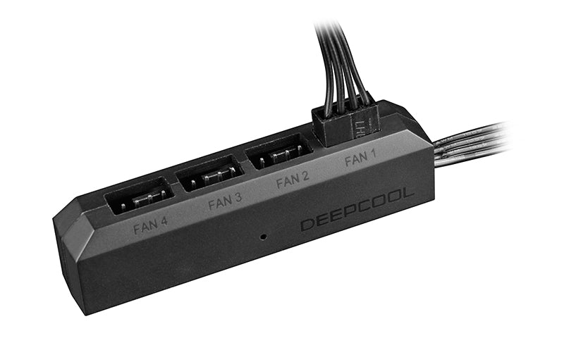 Deep Cool 4 Port PWM Fan Hub FH-04 - High Speed PC Cooling Fan Controller for 3 Pin & 4 Pin Fans | Perfect for Gaming PC, Workstation & Server Cooling Systems