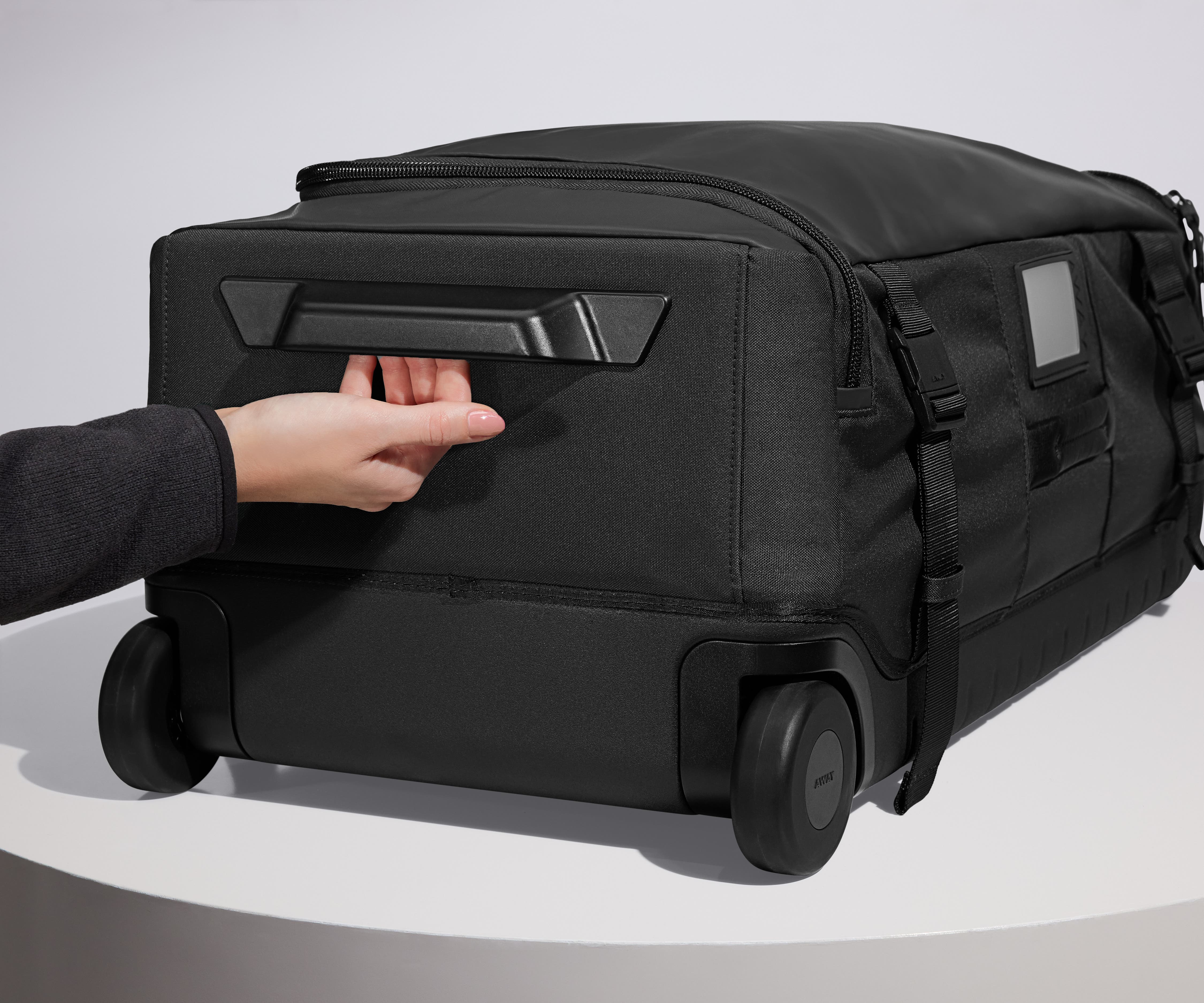 Jet Black 85L Active Rolling Duffle Bag - Large Capacity Travel Duffel with Wheels for Gym, Sports, Camping & Weekend Getaways