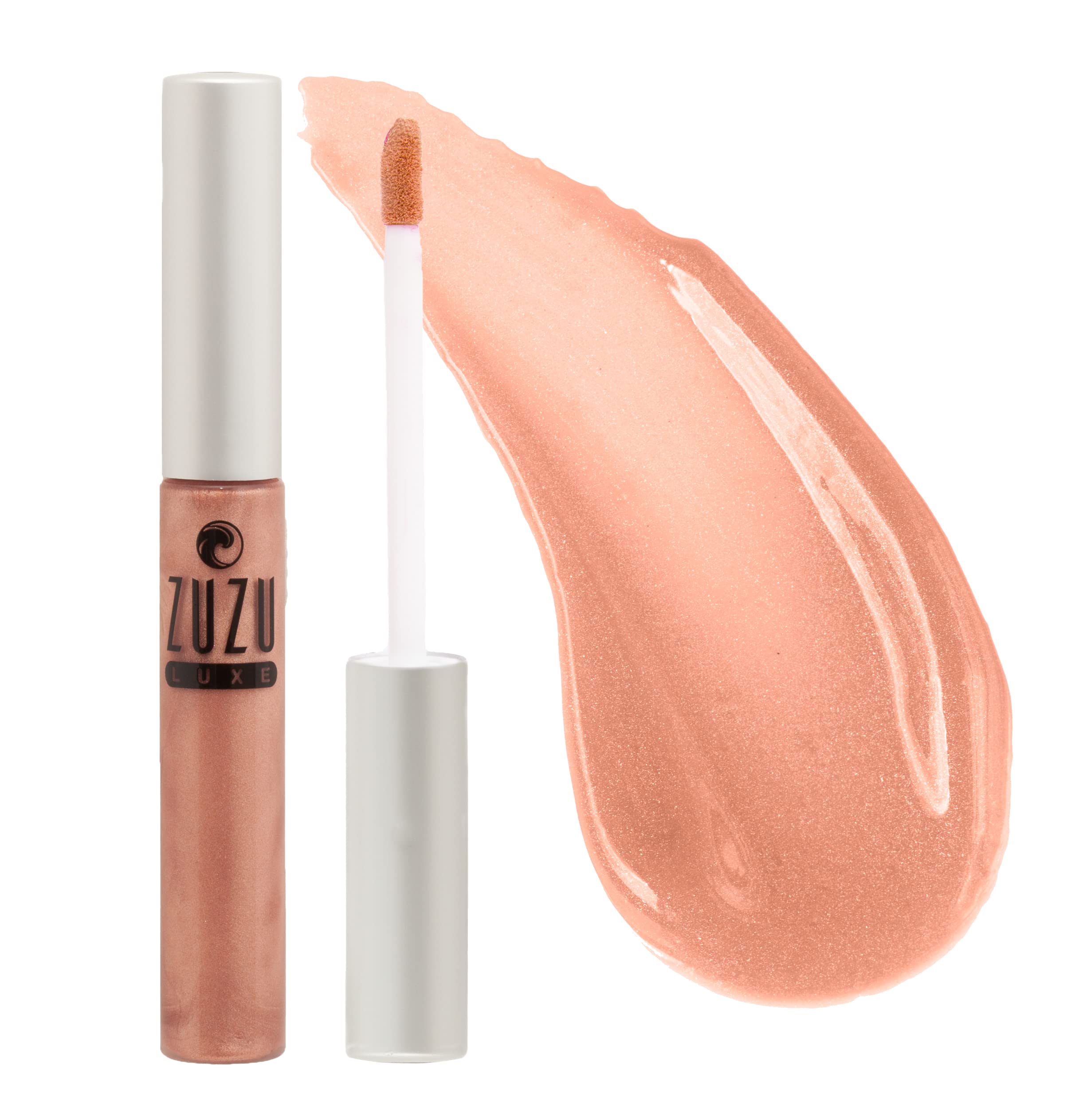 Zuzu Luxe Sheer Gloss - Organic Vegan Lip Gloss, Paraben & Gluten Free, Cruelty-Free & Non-GMO, 0.17oz, Dolce Vita Seashell Pink - Perfect for Everyday Wear & Special Occasions