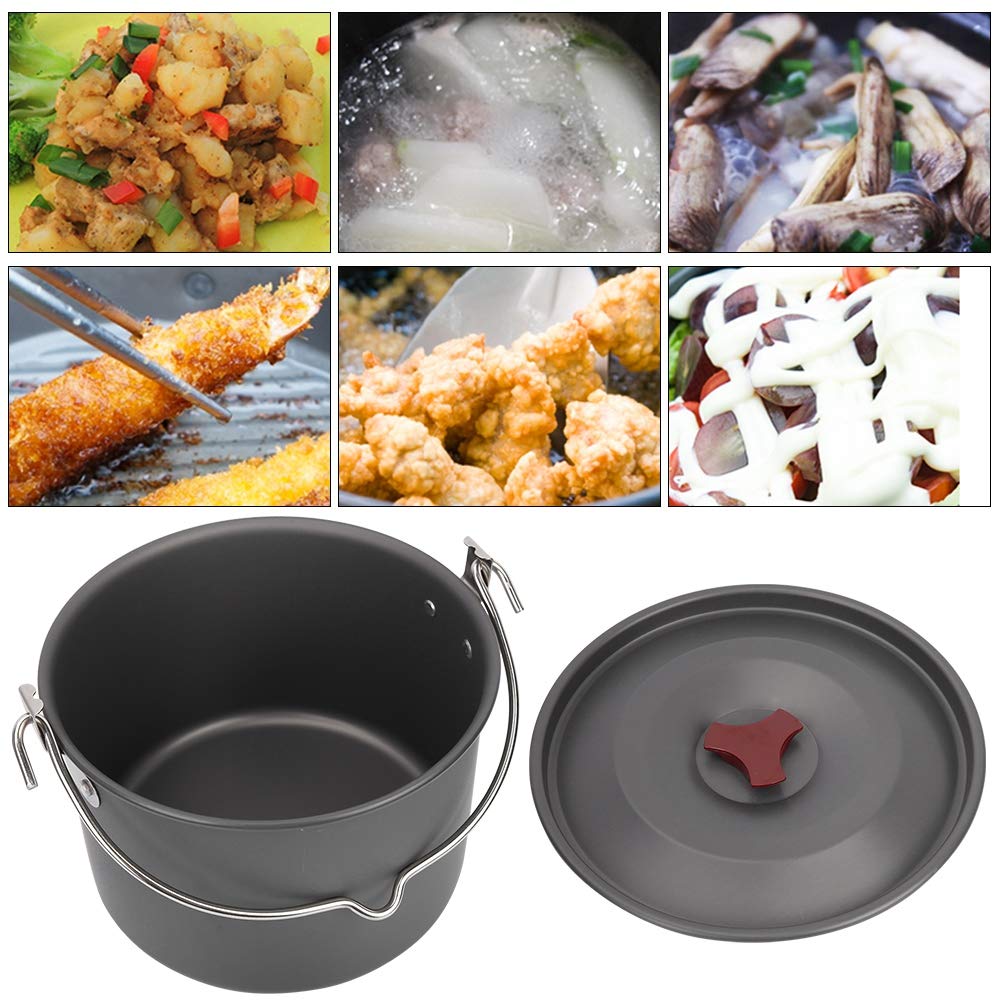 **Best Hanging Pot for Camping & Hiking - Lightweight Single Soup Cooking Pot - Perfect for Outdoor Adventures & Backpacking Meals**