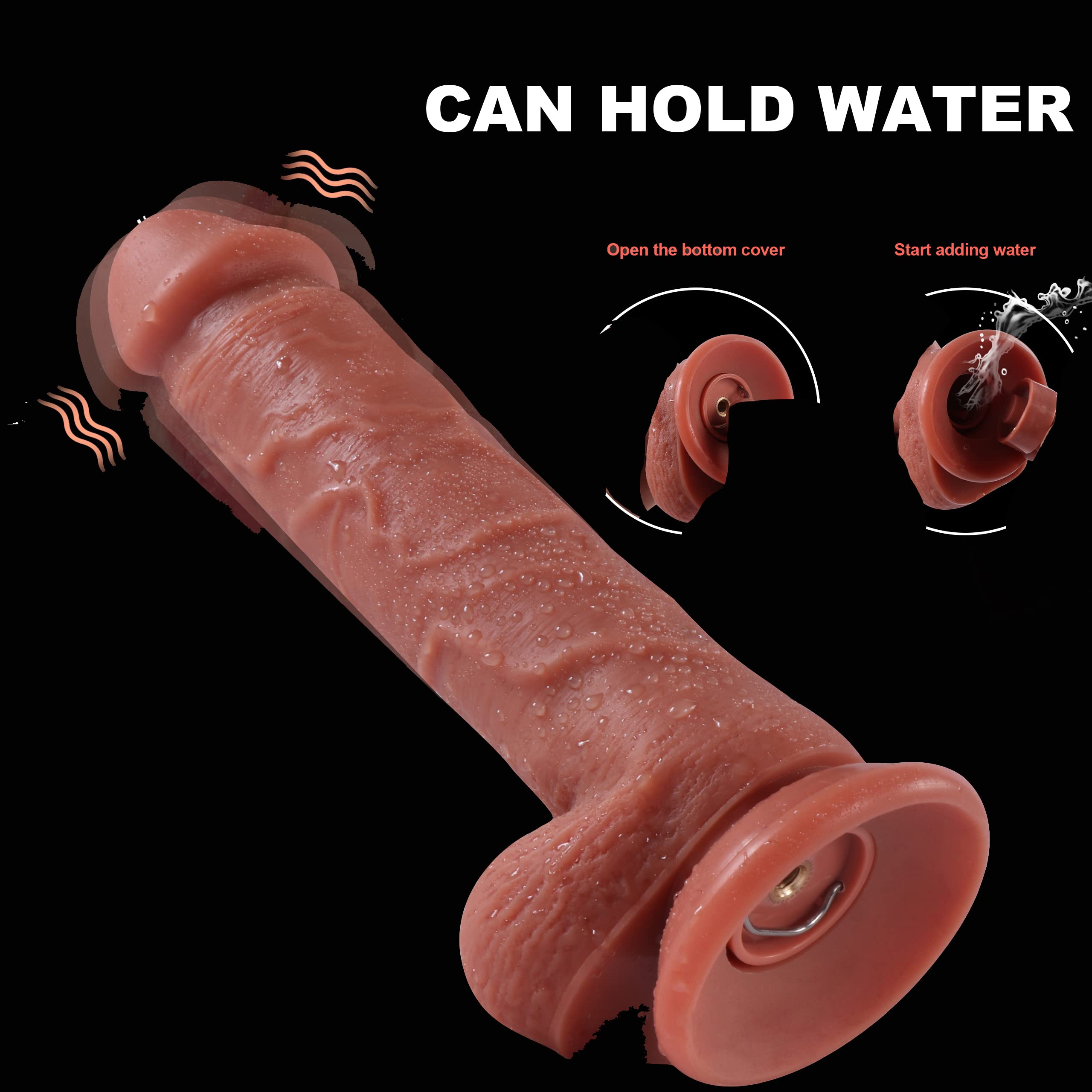 Realistic Ejaculating Dildo with 10 Vibrating Modes - 8.5 Inch Squirting Dildo & G-Spot Stimulator for Women | Electric Anal Plug Adult Sex Toy for Couples Play and Solo Pleasure