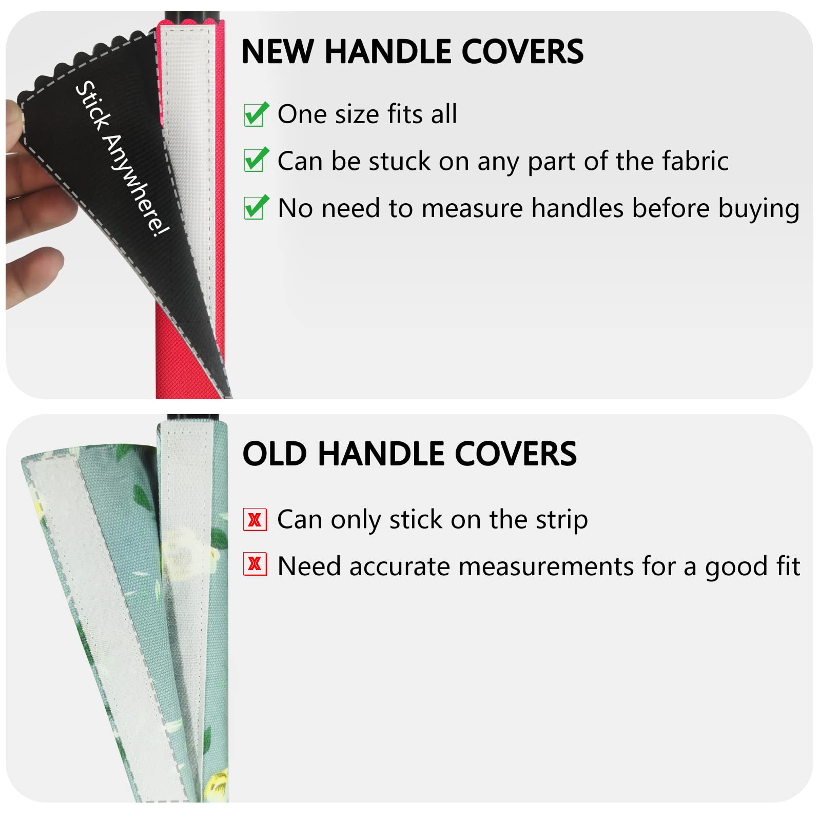 6-Pack Refrigerator & Microwave Handle Covers - Anti-Smudge, Drip & Stain Protection - Minimalist Design for Modern Kitchens - Keep Appliances Clean (Red) - Perfect for Busy Homes & Commercial Kitchens