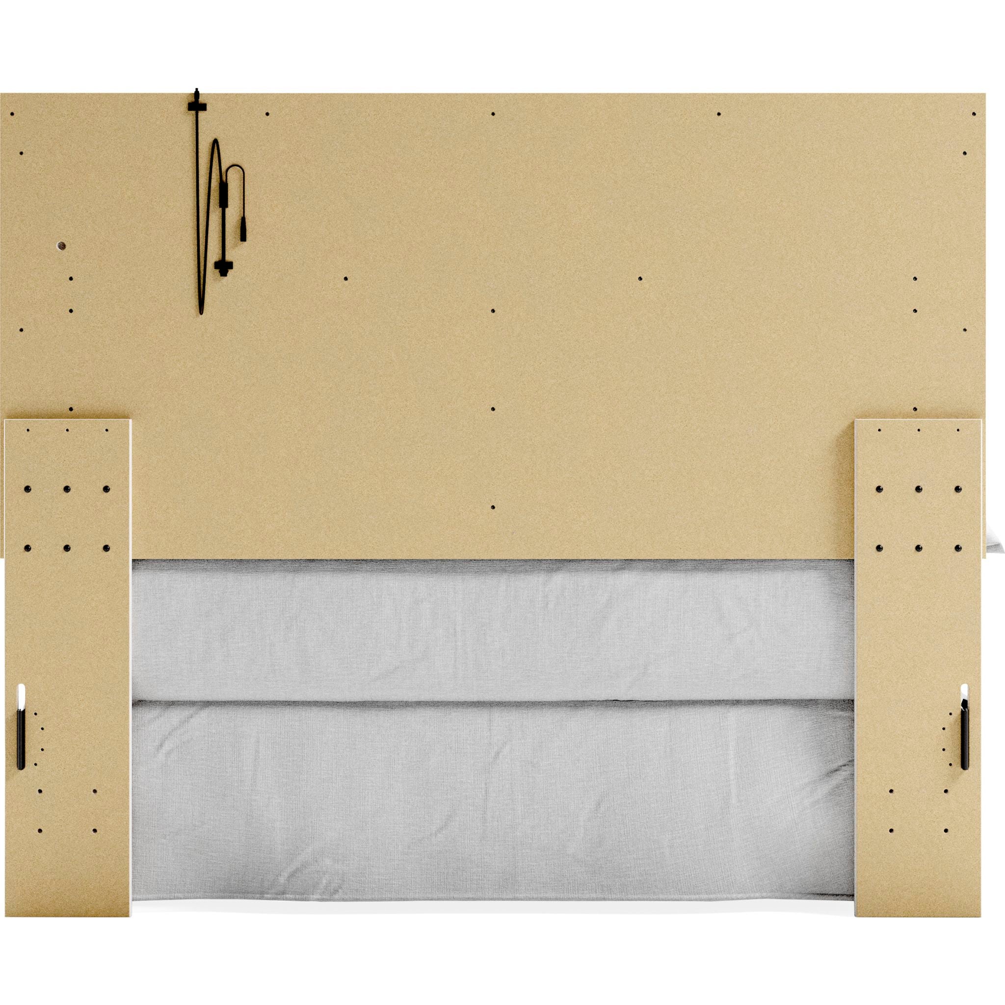 Altyra Upholstered Headboard in White - Queen Size Bed Frame Accent for Modern Bedroom Decor