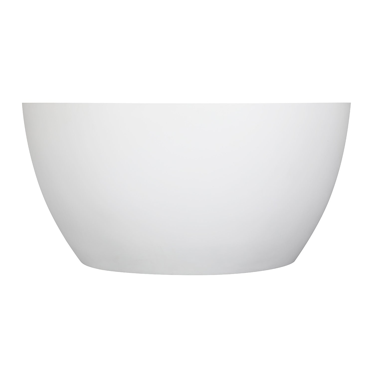 Arcticstone VRTRO454523 45-Inch Freestanding Acrylic Bathtub - Double Ended Round Soaking Tub with Drain - Matte White Finish for Modern Bathroom & Spa Relaxation