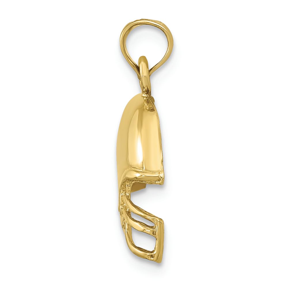 10K Yellow Gold Football Helmet Charm Pendant - FJC Finejewelers - Perfect for Gifts, Jewelry Making & Sports Fans Collection