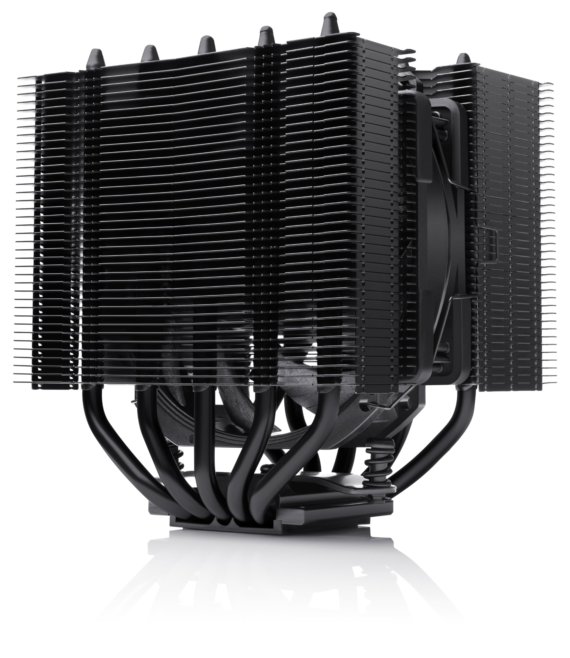 Noctua NH-D12L chromax.Black Low-Profile Dual-Tower CPU Cooler - 120mm Premium Black Heatsink for Quiet PC Cooling | Perfect for Gaming Rigs, Workstations & Compact Builds