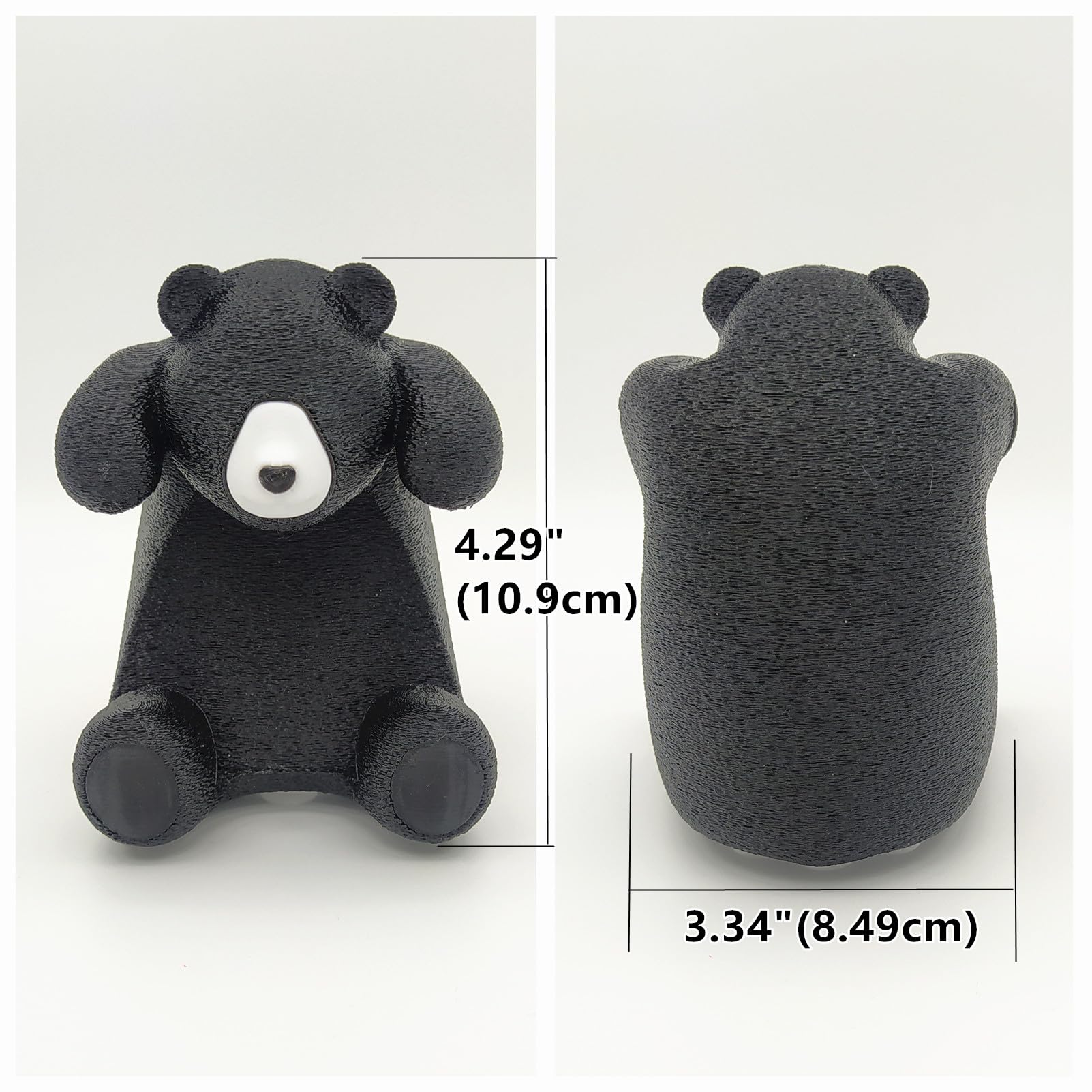 Black Bear Pop Up Sticky Notes Holder - 3x3 Inch Cute Animal Note Dispenser for Desk, Office & School Supplies - Perfect for Organizing Tasks, Reminders & Memos in Home, Work or Classroom Settings