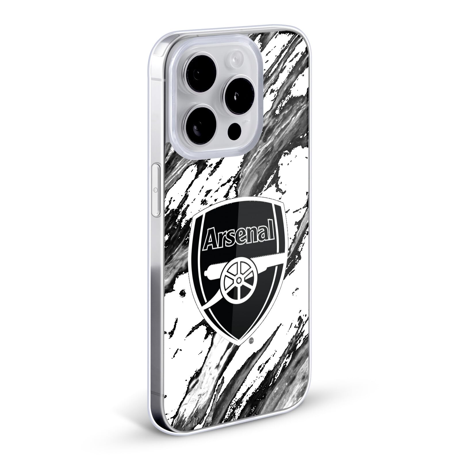 Officially Licensed Arsenal FC Marble Crest Soft Gel Case for Apple iPhone 12 Pro Max - Durable Protection with Stylish Football Club Design - Perfect for Fans, Matchdays & Everyday Use