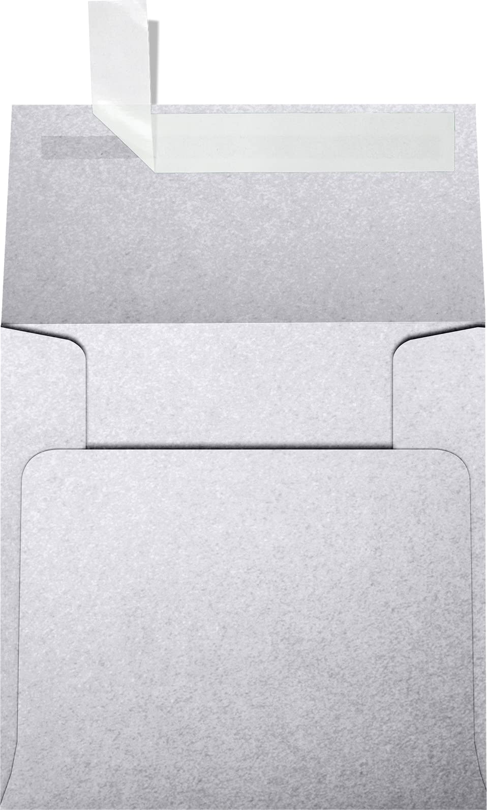 LUXPaper Premium Square Invitation Envelopes 4x4 Inches - Silver Metallic Finish, 80lb Text Weight, 500 Count - Perfect for Weddings, Parties, Business Events & Special Occasions