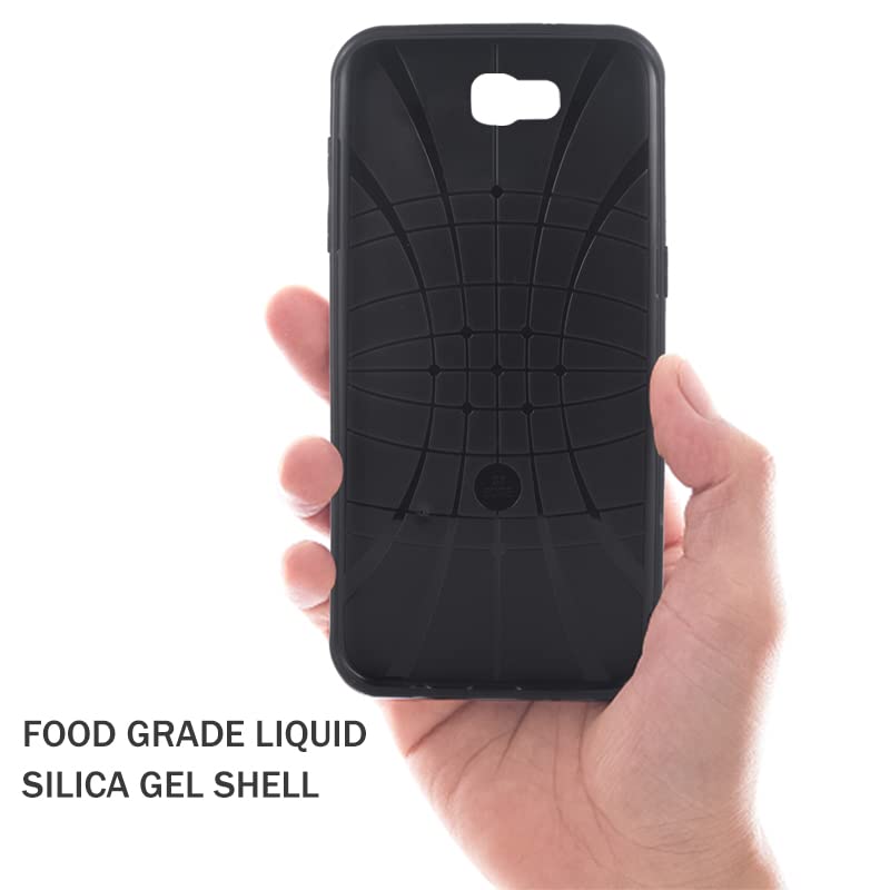 ELISORLI Rugged Thin Case for Samsung Galaxy J5 Prime 2016 (SM-G570M) - Anti-Slip TPU Protective Cover with Full Body Protection - Blue (Compatible with Men & Women) - Perfect for Outdoor Activities, Work & Daily Use