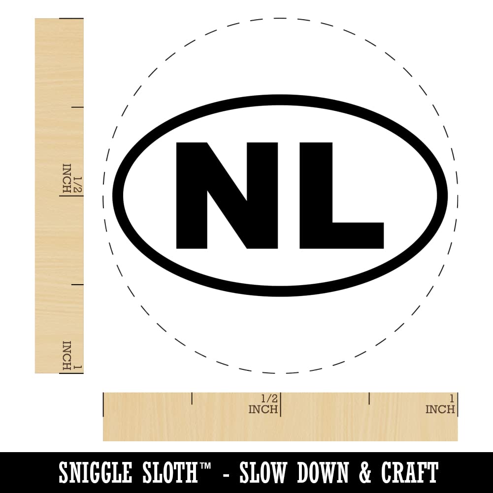 Netherlands NL Self-Inking Rubber Stamp with Red Ink - 1 Inch Medium Size for Crafting, Planners, Scrapbooking & Document Stamping | Perfect for DIY Projects, Office Use & Stationery Enthusiasts