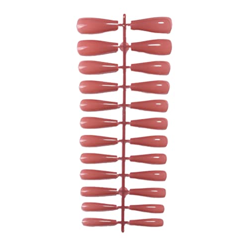 1 Set Oval Flat End False Nails - Full Cover DIY Nail Art Tips for Women & Girls | Artificial Nails for Manicure, Salon, Party & Special Occasions