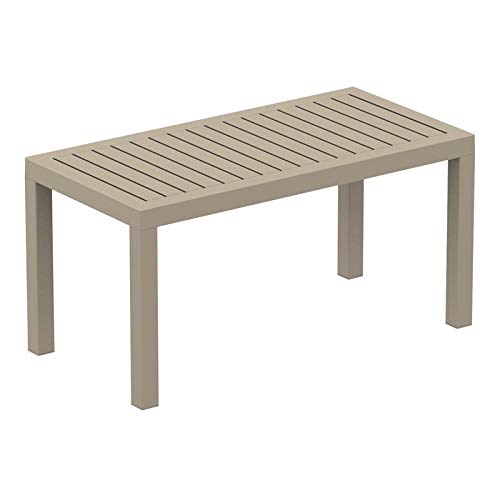 Pemberly Row Modern Coffee Table in Taupe - Stylish & Durable Living Room Centerpiece for Home Decor
