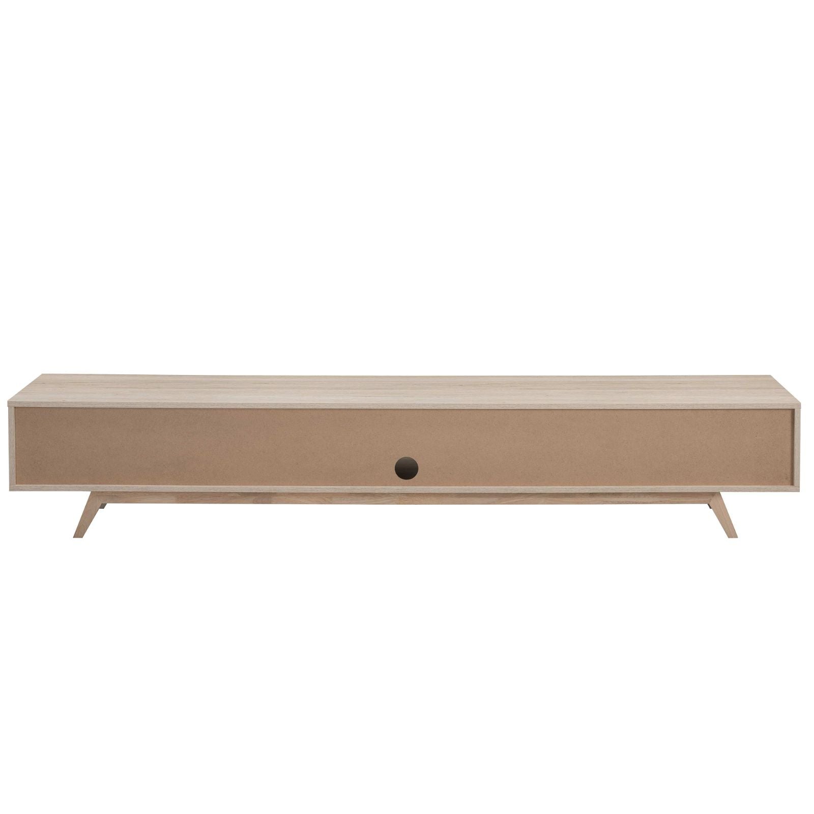 NOVA LL Entertainment Unit - Solid Oak TV Stand with Storage Shelves by Tauris | Perfect for Living Room Home Theater Setup