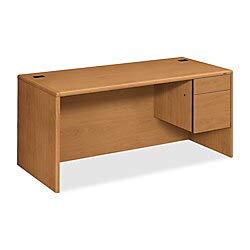HON 10700 66-Inch Right Desk in Harvest Finish - Modern Office Desk for Home & Business Workspaces, Perfect for Writing, Studying & Computer Work