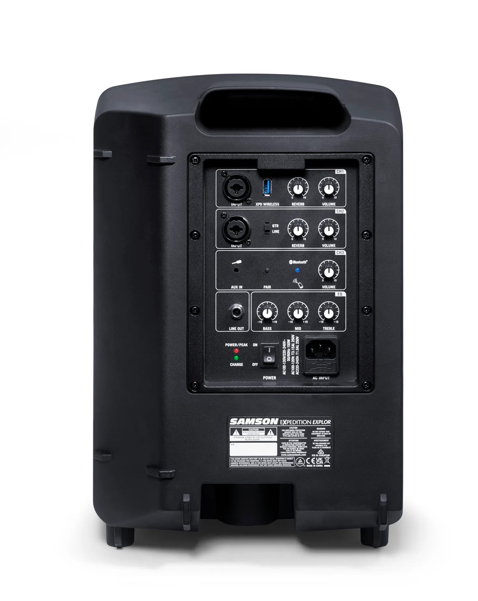 Samson Expedition Explorer Rechargeable Portable PA System Speaker - Wireless Bluetooth Speaker for Outdoor Events, Parties, and Public Speaking