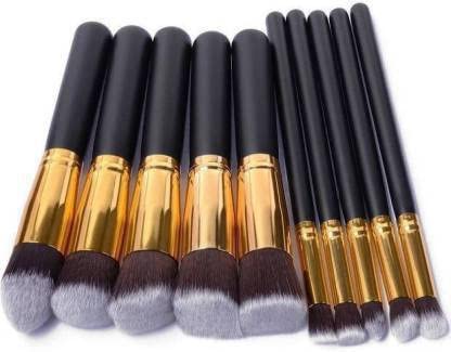 DATNASAYAD Premium Synthetic Makeup Brush Set - 10 Piece Professional Cosmetic Brushes for Foundation, Blending, Eyeshadow & Contouring | Perfect for Makeup Artists & Beginners | Salon & Home Use