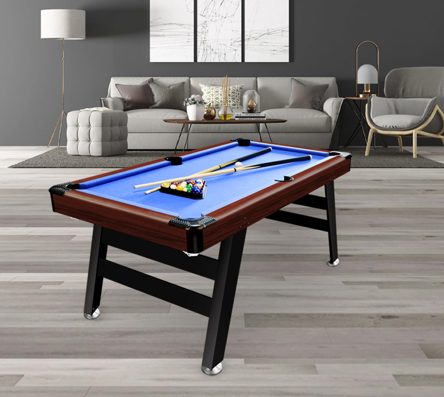 5FT Pool Table Set with All Accessories - Steady Billiards & Snooker Table for Home Game Room, Bar, or Entertainment Center | Perfect for Family Fun & Professional Practice