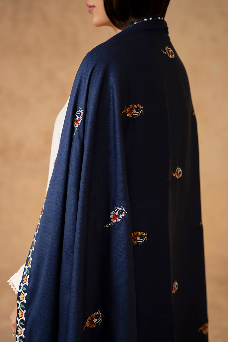 Elegant IRIS Embroidered Shawl - Floral Pattern Wrap for Women - Perfect for Weddings, Parties & Evening Events