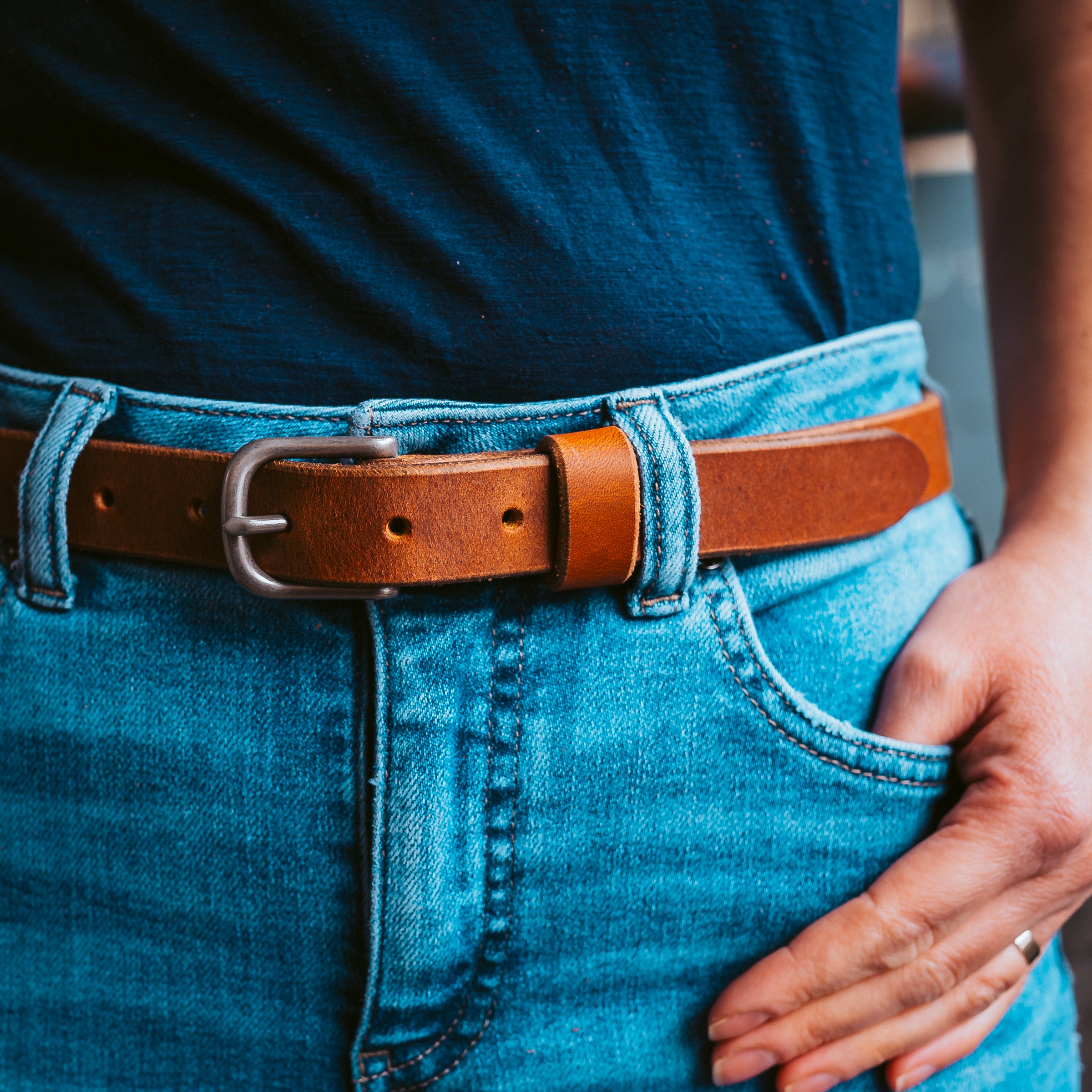 Premium Genuine Leather Conway Belt for Men - Stylish & Durable Dress & Casual Wear - Perfect for Office, Business & Everyday Use