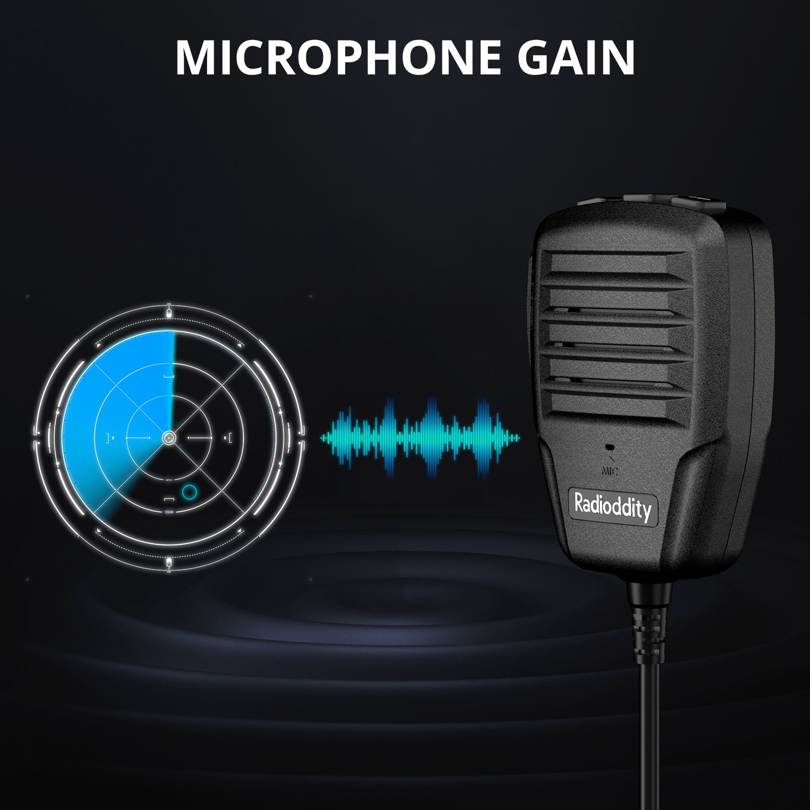 Radioddity QT80 10 Meter Ham Radio - 80W High Power, FM/AM/SSB/CW/PA Modes, Noise Reduction & Microphone Gain - Ideal for Truckers, Off-Roading & Emergency Communication