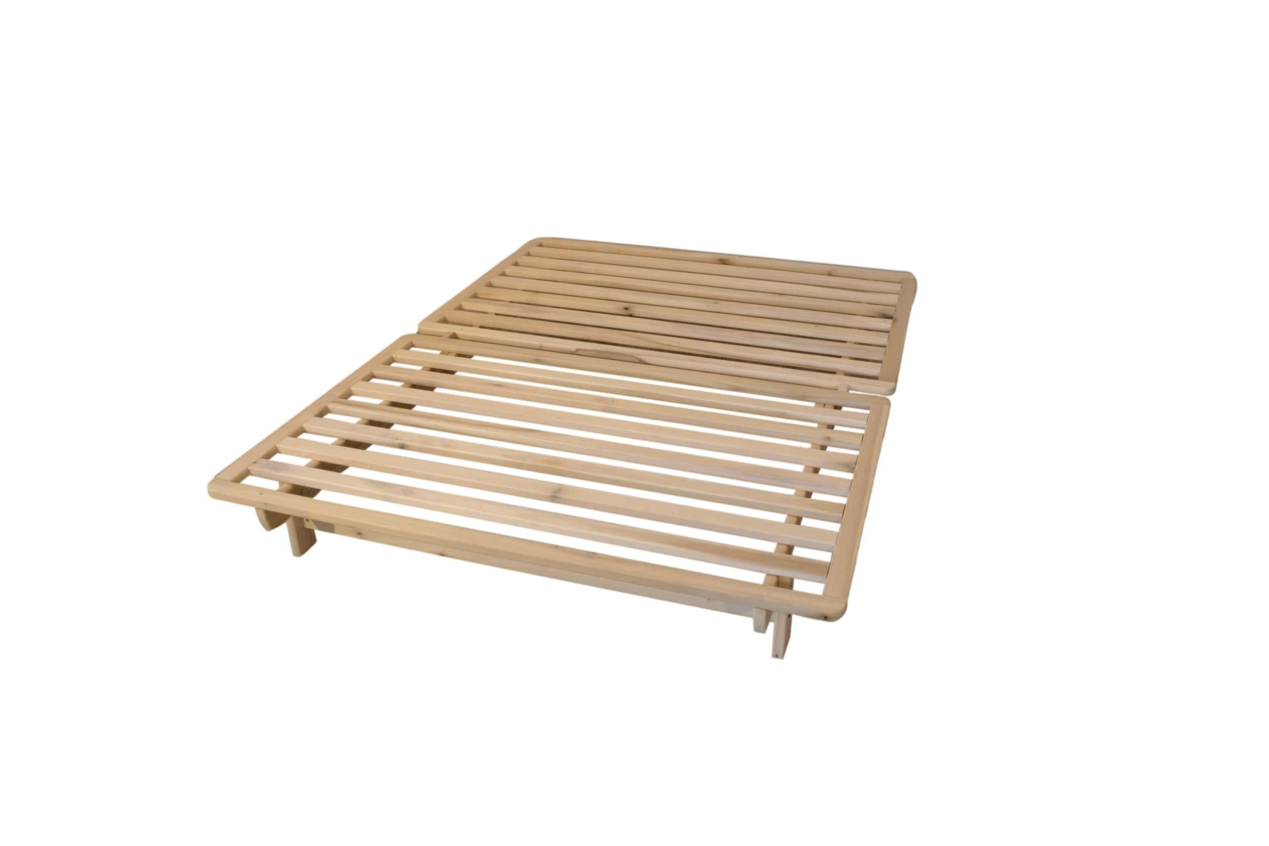 KD Frames Ekko Platform Bed - Twin XL Solid Wood Bed Frame - Unfinished Natural Minimalist Floating Bed - No Box Spring Needed - Easy Assembly - Perfect for Modern Bedrooms, Small Spaces & Minimalist Home Decor